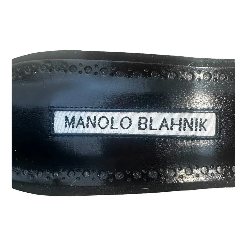 Manolo Blahnik  Scolto 90 Clear PVC Strap High Heel Mule Sandals 38.5 EU